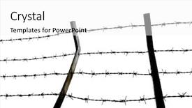  Presentation with shot - Beautiful presentation featuring free industrial safety - detail shot from a barbed backdrop and a white colored foreground