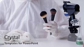  Presentation with physics experiment - Audience pleasing PPT theme consisting of free industrial safety - white rabbit in scientific lab backdrop and a light gray colored foreground