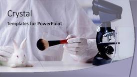  Presentation with lab safety - Cool new PPT theme with free industrial safety - white rabbit in scientific lab backdrop and a light blue colored foreground