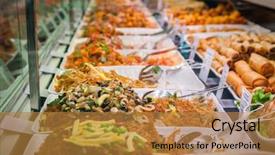  Presentation with spicy food - Audience pleasing slide deck consisting of free industry - chinese spicy food backdrop and a gold colored foreground