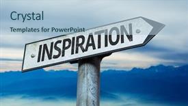  Presentation with inspiration - Slides with free innovation - inspiration sign with sky background background and a  colored foreground