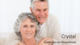  Presentation with home - Amazing presentation having free insurance - mature woman hugging her husband backdrop and a soft green colored foreground