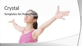  Presentation with stretch - Slide deck enhanced with free isolated on white background background and a white colored foreground