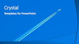  Presentation with journey line - Theme consisting of free journey line - airplane in the blue sky background and a gray colored foreground