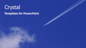  Presentation with journey line - Theme featuring free journey line - airplane in the blue sky background and a ocean colored foreground