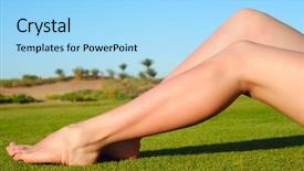  Presentation with sexy - Presentation theme consisting of free knee - sexy female legs background and a  colored foreground