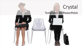  Presentation with knee - Cool new slides with free knee - two women in a hallway backdrop and a white colored foreground