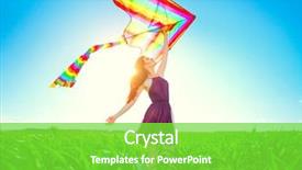  Presentation with kite - Theme with free lgbt - beauty girl holding colorful kite background and a seafoam green colored foreground