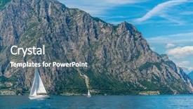  Presentation with peaceful - Slides having free lighthouse - beautiful peaceful lake garda italy background and a  colored foreground