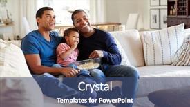  Presentation with focus group - Beautiful presentation featuring free knee - three generation african american male backdrop and a ocean colored foreground