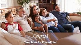  Presentation with generation - Amazing slides having tv grandmother using remote control backdrop and a coral colored foreground