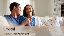  Presentation with african american black couple - Beautiful presentation featuring free knee - young adult african american couple backdrop and a mint green colored foreground