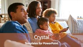  Presentation with african american church family - Audience pleasing PPT theme consisting of live movie - young african american family sitting backdrop and a  colored foreground