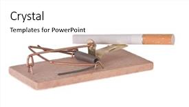  Presentation with cigarette te dent - Colorful slides enhanced with free cancer - cigarette in mousetrap backdrop and a  colored foreground