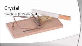  Presentation with cancer - Presentation theme having free cancer - cigarette in mousetrap background and a  colored foreground