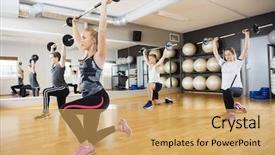  Presentation with friends - Cool new theme with freee lung - female and male friends lifting backdrop and a yellow colored foreground