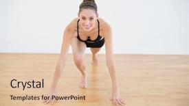  Presentation with lung - Colorful presentation theme enhanced with freee lung - front view of gleeful woman backdrop and a  colored foreground