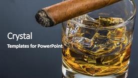  Presentation with drug free - Slide deck enhanced with free drug addiction - whiskey and cigar background and a tawny brown colored foreground