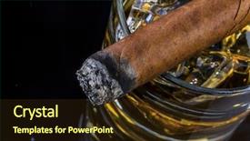  Presentation with drug free - Presentation design consisting of free drug addiction - whiskey and cigar background and a black colored foreground