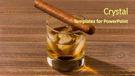  Presentation with drug free - Slide deck featuring free drug addiction - whiskey and cigar background and a tawny brown colored foreground