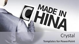  Presentation with china - Colorful presentation enhanced with factory free - business man with the text backdrop and a light gray colored foreground