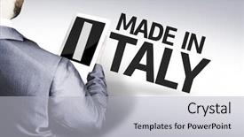  Presentation with italy - Beautiful presentation theme featuring factory free - business man with the text backdrop and a light gray colored foreground
