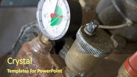  Presentation with obsolete - Cool new slides with factory free - obsolete rusty water armature backdrop and a tawny brown colored foreground