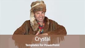  Presentation with costume - Audience pleasing slides consisting of crockett - portrait of a man backdrop and a tawny brown colored foreground