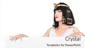  Presentation with costume - Presentation theme having mardi gras free - woman in egyptian costume background and a lemonade colored foreground