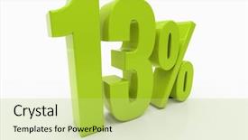 Presentation with percent - Amazing presentation design having free math - 13 percent discount 3d sign backdrop and a  colored foreground