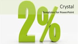  Presentation with percent - Slide set consisting of free math - 2 percent discount 3d sign background and a soft green colored foreground