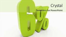  Presentation with percent - Amazing presentation theme having free math - 6 percent discount 3d sign backdrop and a yellow colored foreground