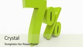  Presentation with offering advertising space in malls - Presentation theme consisting of free math - 7 percent discount 3d sign background and a  colored foreground