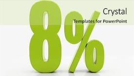  Presentation with percent - Audience pleasing PPT theme consisting of free math - 8 percent discount 3d sign backdrop and a soft green colored foreground