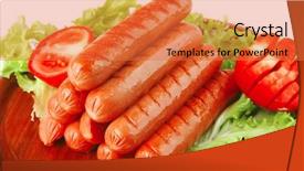  Presentation with meat beef - Presentation theme consisting of free meat - served grilled beef red sausages background and a red colored foreground