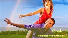  Presentation with fun - Presentation having free medical - happy people having fun background and a tawny brown colored foreground