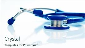  Presentation with medical desk - PPT theme consisting of building excellence - move-in ready words background and a lemonade colored foreground.