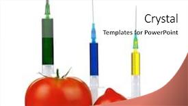  Presentation with genetically - Slide deck with free microbiology - genetically modified organism - ripe background and a  colored foreground