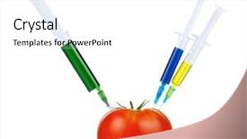  Presentation with genetically - Slide deck with free microbiology - genetically modified organism - ripe background and a white colored foreground