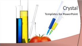 Presentation with genetically - Colorful presentation design enhanced with free microbiology - genetically modified organism - ripe backdrop and a white colored foreground