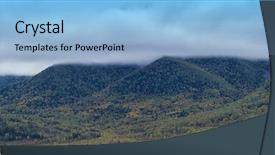  Presentation with hawk - Presentation theme consisting of free military - bird kite hawk above mountain background and a light blue colored foreground