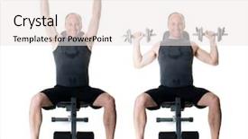  Presentation with tv show studio camera - Amazing presentation having free military - shoulder press exercise studio shot backdrop and a  colored foreground