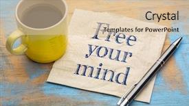  Presentation with coffee cup - Cool new theme with free your mind reminder note backdrop and a lemonade colored foreground