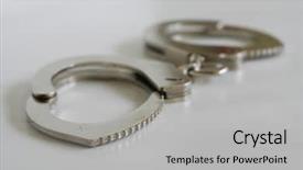  Presentation with murder - Presentation theme consisting of free murder crime - handcuffs unlocked background and a light gray colored foreground