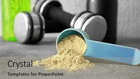  Presentation with hemp - Slides featuring free muscle - composition with scoop of hemp background and a coral colored foreground