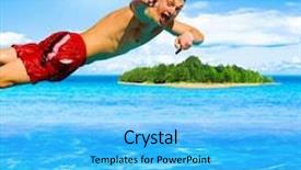  Presentation with free nature - Beautiful presentation theme featuring free nature - man funny backdrop and a light blue colored foreground