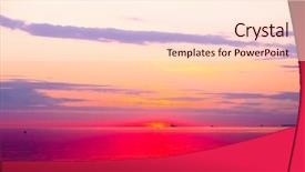  Presentation with fitness and beauty - Amazing presentation theme having free ocean - beauty image skyscape backdrop and a  colored foreground