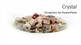  Presentation with hypertension and diet - PPT theme with free oil - fresh diet vegetable soup background and a white colored foreground