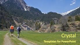  Presentation with free family - Slides enhanced with free old map - family with senior parents hiking background and a tawny brown colored foreground