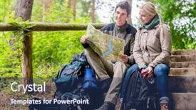  Presentation with hike forest - Slide set consisting of  background and a  colored foreground